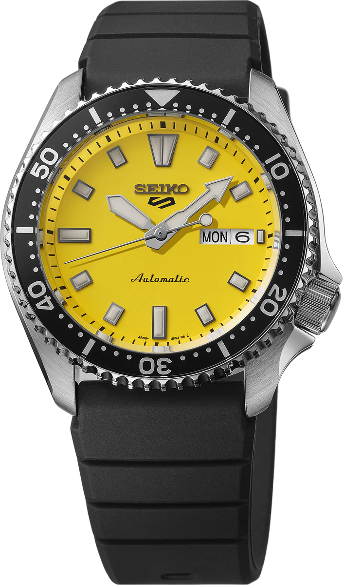 Seiko 5 Sports SKX Automatic Watch Yellow Dial 42.5mm Stainless Steel – SRPL87